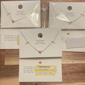 14k gold dipped heart necklace